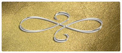 DNSEMP-L-601-SL-SH-GD Silver Scroll Shimmer Gold